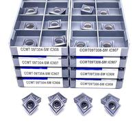 10 Uds CCMT09T304-SM CCMT09T308 SM IC907 C908 herramientas de torneado interno insertos de carburo cortador de torno herramienta de corte Herramientas CNC(CCMT09T308-SM IC907)