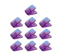 10 Uds Clip de acrílico abrazadera de cuadrada organizador de documentos sello de bolsa de alimentos para Hogar Escuela Oficina abrazaderas de página de 30x32mm