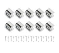 10 Uds. Clip De Vidrio Aleaciones Zinc Ajustables Soporte Montaje Trasero Placas Soporte Para Estante Gabinete Soportes Baño Clip Aleación Zinc Ajustable