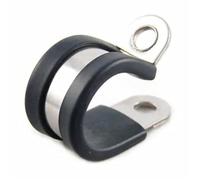 10 Uds. Clips P forrados de goma de acero inoxidable-Juego de clips de montaje de Cable de abrazadera de tubo de manguera (13mm, 19mm, 22mm, 24mm, 26mm, 32mm)(M22)