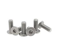 10 Uds CM M2M2.5M3 M4 M5 TA2 Tornillo Hexagonal De Titanio Cabeza Oblea Plana Delgada(8mm,M3 10PCS)