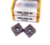 10 Uds CNMG120404 CNMG120408 MA Insertos De Carburo Interno Última Herramienta Torneado Para Máquina Corte Cnc Metal Herramienta de Torno(CNMG120404-MA VP15TF)