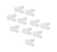 10 Uds Codo de Plástico Espiga para Manguera Codo de 90 Grados L Accesorio, Empalmador de Juntas de Púas Iguales Adaptador de Unión(8mm)
