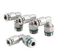 10 Uds. Conector de manguera neumática de acero inoxidable 304 1/8 1/4 3/8 1/2 PL 4mm 6mm 8mm(PL12-G02,10 Pcs)