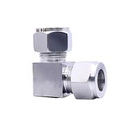 10 Uds. Conector de montaje tubo virola codo acero inoxidable 304 4 6 8 12mm 1/8 "1/4" 3/8 "tipo mordida OD 90 grados(8mm)