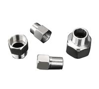 10 Uds. Conector hexagonal de acero inoxidable 1/2 "3/4" 1 "BSP hembra macho rosca adaptador rápido acoplador 30-70mm(1")