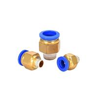 10 Uds conector neumático de PC conectores rápidos de aire PC 4/6/8/10mm rosca 1/8 "1/4" 3/8 "1/2" acoplamientos rápidos de manguera(PC4-02)