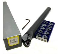 10 Uds Cortador De Torno Agujero Interior Soporte Herramienta Torneado CNC Carburo WNMG080404 MWLNR08 Herramienta de Torno(S25S-MWLNR08-LT10)