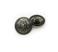 10 Uds. De botones de Metal elegantes de 15/20/25mm para diseñadores de ropa, sujetadores de botones de costura dorados hechos a mano, accesorios para abrigos y prendas DIY