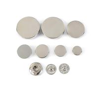 10 Uds De botones de presión de Metal de 10-25mm, botones de costura, botón a presión para abrigo, botones decorativos, artesanía de cuero, Plata, 12mm