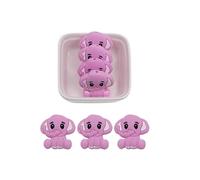 10 Uds. De cuentas de silicona de animales de dibujos animados, caballo, zorro, elefante, para collar, pulsera, joyería artesanal, 10 Uds., rosa pálido