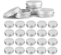 10 Uds. De latas vacías de aluminio plateadas de 5g, 10g, 15g, 20g, 30g, 50g, latas redondas con tapa de tornillo, latas de especias con tapa de tornillo 10pcs 20g