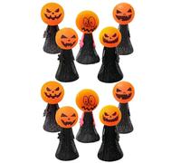 10 Uds De muñecos de Calabazas Divertidos y encantadores para Halloween, Marionetas de Dedo Que rebotan para niños, decoración para Fiesta de cumpleaños, muñecos de Calabazas