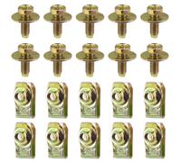 10 Uds. De pernos de carrocería M6 para coche, cubierta de motor, bandeja inferior, protector contra salpicaduras, parachoques, guardabarros, retenedor, sujetador, remache, Clips de tornillo