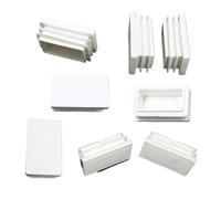 10 Uds. De plástico Blanco Rectangular, Tapa de Extremo Ciego, sección de Caja de Tubo, Insertos de tapón, tapón de 10x20-100x200mm, Cubierta Antipolvo for Patas de Silla (Color : 20x50mm, Tamaño :