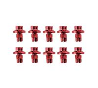 10 Uds. De remaches con puntas doradas for coche, reemplazo de labio rueda, decoraciones universales(Red)