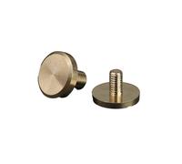 10 Uds. De tornillos de encuadernación de latón macizo, remaches de clavos for álbum de fotos, tachuelas artesanales de cuero, sujetadores de cinturón, tapa plana de 8mm(12mm)