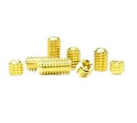 10 Uds. De tornillos M3 M4 M5, tornillo hexagonal de acero, tornillo prisionero, perno de clavo, chapado en titanio, oro DIN916, grado 12,9, longitud de 3mm ~ 12mm(Color:4 mm,Size:M4 (10pcs))