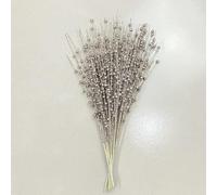 10 Uds decoración de árbol de Navidad Baya con Purpurina Falsa Dejar Rama | Spray de brillo con recubrimiento en polvo dorado para fiesta de Año Nuevo en polvo dorado(Champagne)