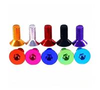 10 Uds DIN7991 tornillo hexagonal plano de aluminio M3 m4 m5 m6 * 8/10/12/15/20/25/30 tornillo de cabeza avellanada hexagonal de aluminio colorido(Orange,M5X8 10pc)