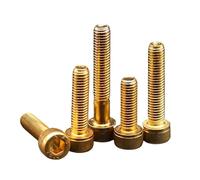 10 Uds DIN912 M2 .5 M3 M4 M5 Chapado en titanio dorado Allen hexagonal tornillo de cabeza alta resistencia a la tracción 12,9(M5x20mm)