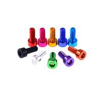 10 Uds DIN912 tornillo con cabeza Allen M3 M4 M5 M6 colorido aleación de aluminio hexagonal tapa zócalo cabeza máquina tornillos(Silver,M3x6)