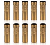 10 Uds E14 Cubiertas De Enchufe De Vela De Metal, Tubo De Metal Para Soporte De Lámpara De Vela Base De Lámpara Accesorios De Iluminación Enchufes De Luz De Vela Base De Candelabros (Bronce Dorado)