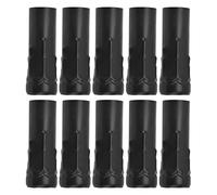 10 Uds E14 Tubo de Metal para Soporte de Lámpara de Vela Base Negra para Candelabros y Iluminación DIY (Negro)