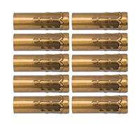 10 Uds E14 Tubos de Soporte de Lámpara de Vela de Hierro Galvanizado para Candelabros de Cristal para el Hogar, Luces de Vela e Iluminación DIY (bronce dorado)