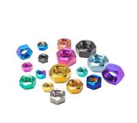 10 Uds. for 1 lote de tuercas hexagonales aleación DIN934 M6/M8/M10X1.5mm, bloqueo for bicicleta y motocicleta, no se oxida(C-Pink,M5)