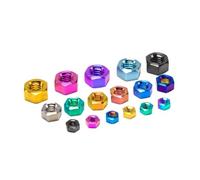 10 Uds. for 1 lote de tuercas hexagonales aleación DIN934 M6/M8/M10X1.5mm, bloqueo for bicicleta y motocicleta, no se oxida(E-Ice blue,M8X1.25)