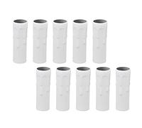 10 Uds forma de vela socket Cubiertas mangas, E14 tubo de metal vela cubierta gota mangas velas de metal Candelabro base para E14 candelabro vela socket Tapas 25x80mm (blanco)