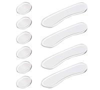 10 Uds geles amortiguadores de tambor, almohadillas de Gel amortiguador de tambor de silicona suave silenciadores de tambor transparentes silenciadores de tambor de tira larga y ovalada