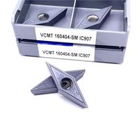 10 Uds Herramienta De Torneado Interno Hoja Inserto Carburo Herramientas Torno VCMT 160408 Insertos Herramienta de Torno(VCMT160404 SM IC907)