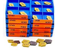 10 Uds hoja de aleación dura fresa herramienta de torneado torno SP400 SP300 SP200 NC3020 NC3030 PC9030 inserto de carburo CNC herramienta de corte de Metal(NC3020,SP200)
