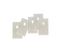 10 Uds. Hojas de cerámica de alúmina de tamaño pequeño, placa de cerámica de alúmina blanca, hoja de cerámica perforada de 0,6/1/1,5/2mm de espesor(21.8x30x1mm)