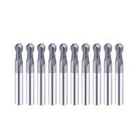 10 Uds HRC45 fresas de punta bola broca enrutadora acero tungsteno herramientas torno CNC for fresa Metal cortador carburo(R1.75xD4x50L)