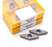 10 Uds Inserto De Carburo VCMT11T304 VCMT160404 VCMT160408 MA Fresa Cilíndrica Metal Torno Herramienta Torneado CNC Herramienta de Torno(VCMT160404 DS6010)