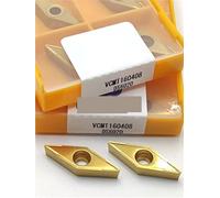 10 Uds. Insertos De Torneado Carburo Para Herramientas Torno CNC Acero Inoxidable Plaquita Indexable VCMT 160404 160408 Herramienta de Torno(VCMT160408 DS6020)