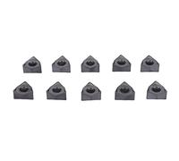 10 Uds. Insertos de torneado insertos indexables de carburo recubiertos negros herramientas de corte de fresado de torno CNC para mecanizado de acero madera acrílico