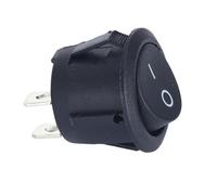 10 Uds interruptor basculante de plástico de 2 posiciones ON-OFF KCD1 interruptor basculante de forma redonda de 20MM con Terminal de 2 pines(QRB1)