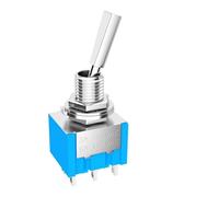 10 Uds interruptor de palanca 3 posiciones 2 posiciones ON OFF ON DPDT SPST DPST 6A 125VAC 3A 250VAC mango plano de enganche for coche camión(ON OFF ON 6Pin)