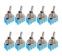10 Uds interruptor de palanca basculante Mini interruptor de palanca de encendido/apagado/encendido 3 pines para coche camión barco tornos CNC equipo médico Industrial-MTS-103