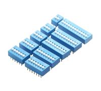 10 Uds interruptor de palanca rojo azul espaciado 2,54 MM 1 2 3 4 5 6 7 8 9 10 12 PIN(Blue,DIP_10PCS_3P)