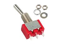 10 Uds. Interruptores de 6mm interruptor palanca unipolar doble tiro tapa impermeable ON-OFF-ON 6A(3Pin ON-OFF-ON)