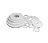 10 Uds. Junta de arandela plana de PTFE blanco espaciador junta tórica de sellado for manómetro de 2mm de espesor(70x60x2mm)