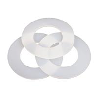 10 Uds junta plana 3mm de espesor ID 10-426mm brida de arandela plana blanca junta tórica de sellado de silicona DN15-400(35x45x3mm)