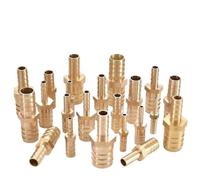 10 Uds latón 2 vías reductor recto espiga for manguera | 10 Uds latón 2 vías reductor recto espiga for manguera tubo de púas reductor conector acoplador de cobre adaptador