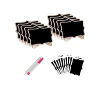 10 Uds Letrero de pizarra de escritorio con Base de madera, tablero de mensajes, número de, letrero de comida, pizarra pequeña para notas, tablero de escritura