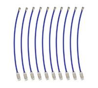 10 Uds Llavero De Alambre Inoxidable Multicolor Bucle Círculo Cuelga Cadena